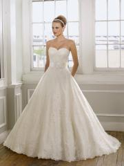 An A-Line Silhouette with Sash Decorated Elegant Wedding Dress