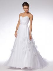 Angel-Like Sweetheart Floral Princess Gown of Back Train