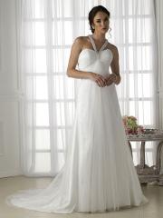 Appealing Tulle A-Line Beaded Bridal Gown in 2012 Style