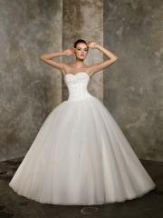 Ball Gown Beaded Sweetheart Gown with Empire Bodice