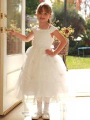 Ball Gown Chiffon White Flower Girl Dress
