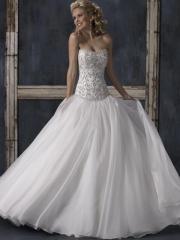 Ball Gown Silhouette with Beading Embellishment Cute Wedding Dress