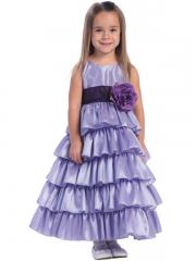 Ball Gown Sleeveless Flower Girl Dress with Flower Bow in Purple