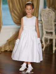 Ball Gown Stain White Flower Girl Dress