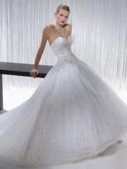 Ball Gown Sweetheart Neckline Empire Bodice Organza Wedding Gown