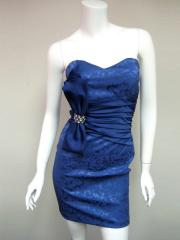 Beautiful Royal Blue Sweetheart Neckline Satin Cocktail Dress with Short Length