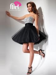 Black Satin Heels and Hit The Dance Floor in This Classic Black and White Tulle Short Party Dress