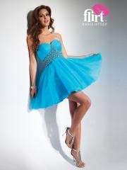 Blue Taffeta Organza Classic A-line Style Strapless Sweetheart Sequined Band Prom Dresses