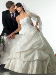 Bridal Gown 2012 Featuring Taffeta and Pick-Up Skirt