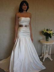 Captivating Strapless Trumpet Gown of Fastened Band