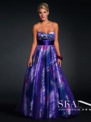 Charming A-line Style Strapless Sweetheart Neckline Empire Waist Full Length Print Quinceanera Dresses