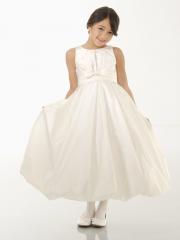Charming Ball Gown Tea-length Taffeta Flower Girl Dress with Beadings