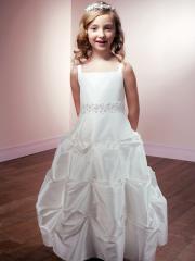 Charming Floor-length Flower Girl Dress with Beadings and Embroidery