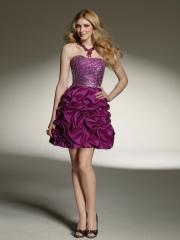 Charming Sleeveless Strapless Neckline Sequined Bodice Pick-up Short Length Homecoming Dresses