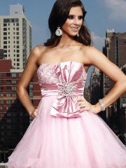Chic A-line Style Pink Sweetheart Neckline Empire Waistline Homecoming Dresses