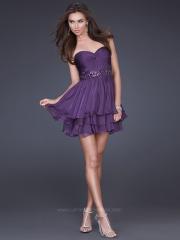 Chic Organza A-line Style Strapless Sweetheart Neckline Tiered Skirt Homecoming Dresses