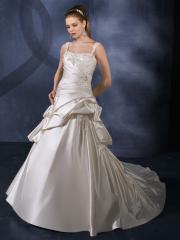 Chic Satin Square A-Line Asymmetrical Wedding Dress