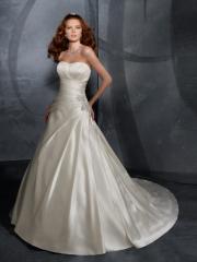 Chic Satin Strapless Sweetheart A-Line Wedding Dress
