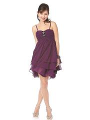 Chic Short Spaghetti Strap Dress with Sweetheart Neckline And Empire Waist