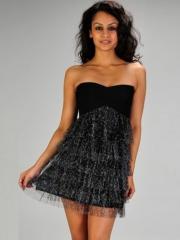 Chic Sweetheart Animal Print Tiered Tulle Ruffle Dress with Natural Waistline