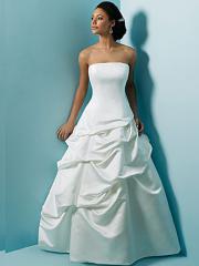 Charming Ball Gown Satin Strapless Gown for Brides