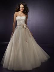 Cinderella Ball Gown Tulle Layer Floor Length Bridal Gown
