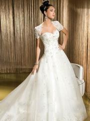 Classic Ball Gown Strapless Sweetheart Organza Wedding Dress