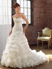Classic A-Line Strapless Sweetheart Wedding Dress with Pick Up