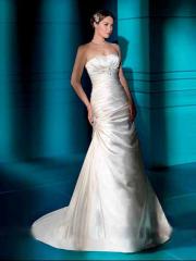 Classic Slim Satin A-Line Wedding Dress