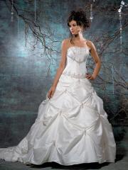 Classy Ball Gown Strapless Satin Taffeta Wedding Dress