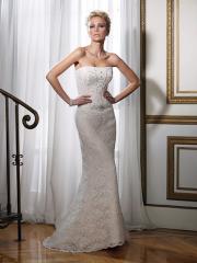 Corded Lace Sheath Wedding Dress for 2012 Style