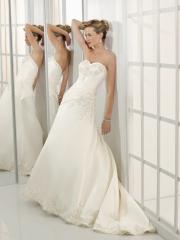 Couture Satin Sweetheart Neckline with Empire Bodice and A-Line Skirt