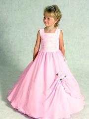 Cute Ball Gown Sleeveless Flower Girl Dress with Floral and Embroidery