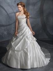 Dramatic Taffeta A-Line Strapless Wedding Dress