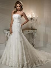 Elegant A-Line Strapless Neckline Wedding Dress