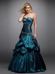 Elegant A-line Silhouette Strapless Neckline Sequined Accented Pick-up Skirt Quinceanera Dresses