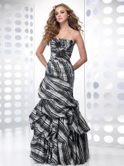 Elegant Crepe Strapless Neckline Fitting-form Full Length A-line Style Celebrity Dresses