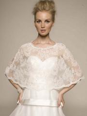 Elegant Lace Wedding Wrap in Ivory