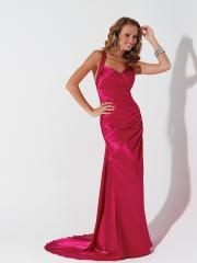 Elegant Taffeta Halter Sweetheart Neckline Pleated Full Length Celebrity Dresses