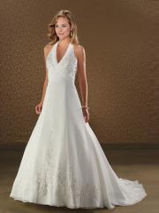 Empire Nuptial Gown of Contemporary Delicate Embroidery