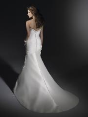 Empire Waistline with Asymmetric Applique and Ruffles Wedding Dress