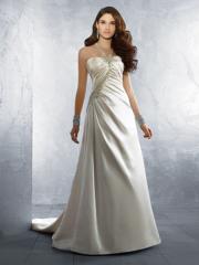 Extraordinary Satin Empire Gown of Halter Beaded Straps