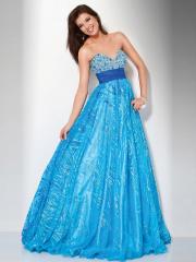 Extraordinary Strapless Sweetheart Bodice Sequined Full Length A-line Skirt Quinceanera Dresses