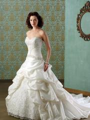 Fabulous A-Line Strapless Sweetheart Satin Wedding Dress