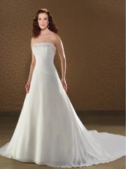 Fabulous Chiffon Strapless Gown of Appealing Look