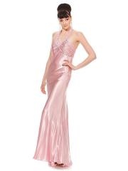 Fabulous Floor-length Halter Taffeta Evening Dress with Rhinestones