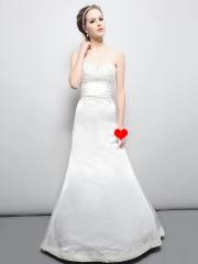 Fabulous Sweetheart A-line Wedding Dress with Embroidery and Beadings for Outdoor Weddings