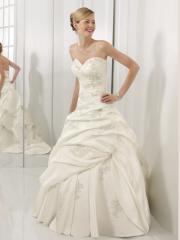 Fabulous Sweetheart Taffeta Gown with Empire Bodice and Pick-Up Skirt