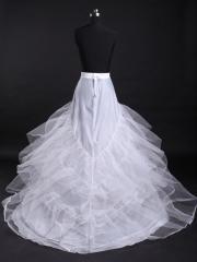 Fabulous White Satin and Tulle Layered Petticoat
