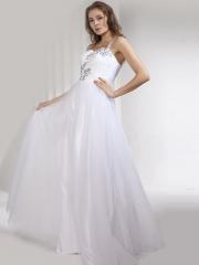 Fairy Floor-length One-shoulder Homecoming Dress with Beadings